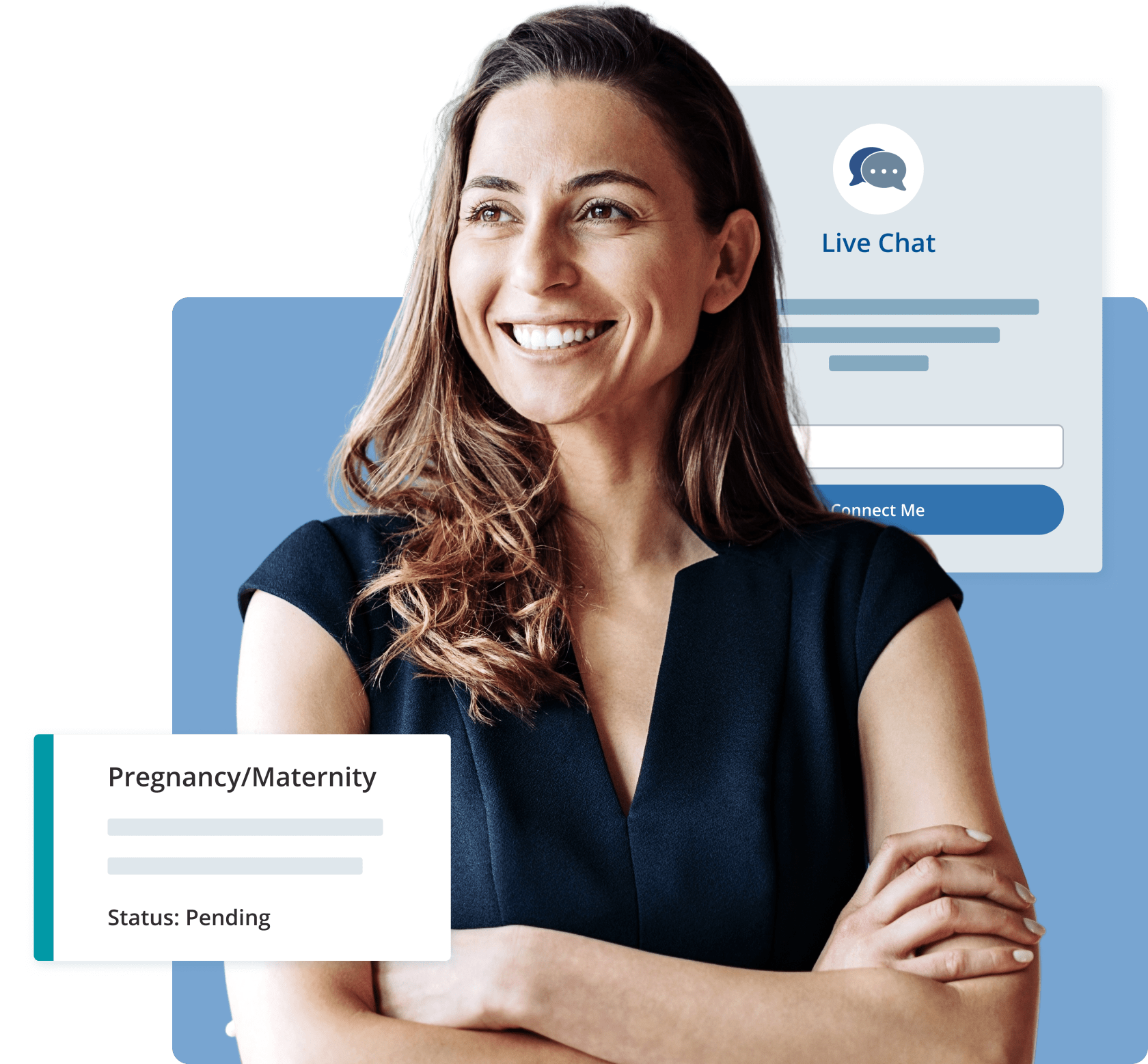 Woman appreciating purpose driven service.